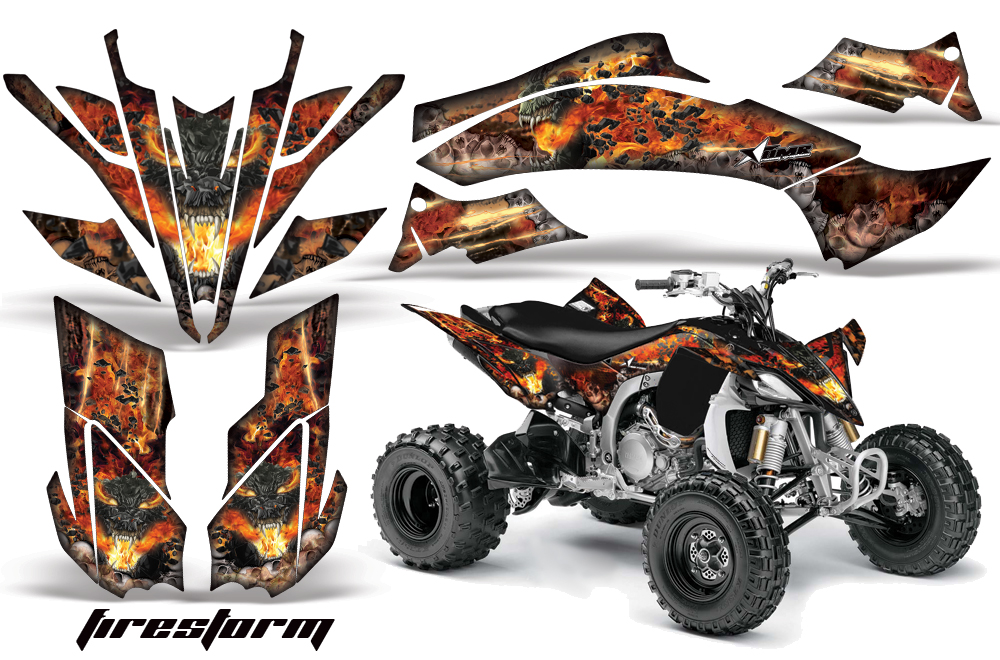 Yamaha YFZ450 2009 Graphics Firestorm Black